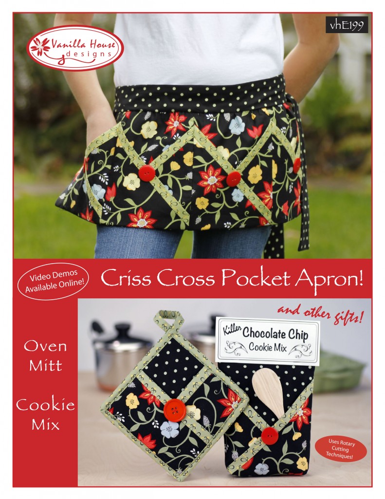 P199 Criss Cross Pocket Apron - Vanilla House Designs