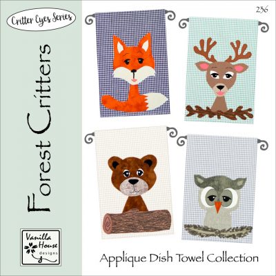 Forest Critter Applique Dish Towels